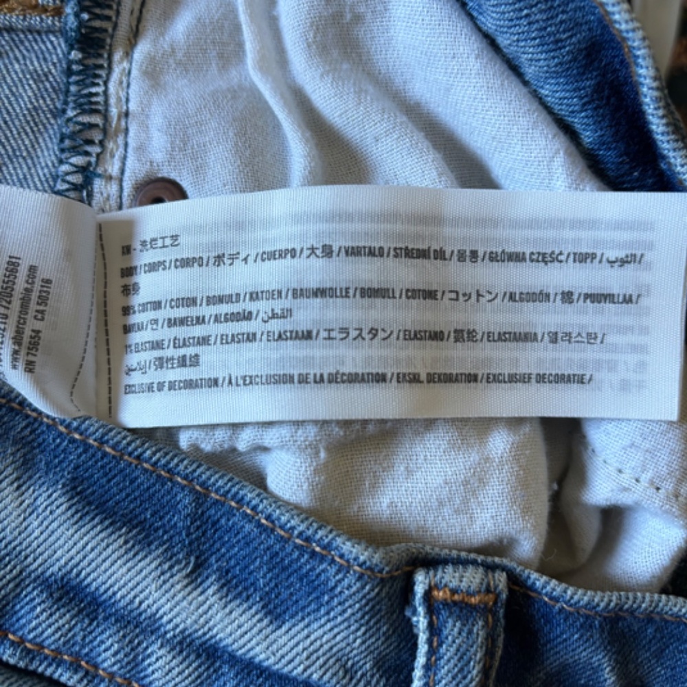 Abercrombie and Fitch vintage stretch 90's slim distressed jeans size 31 - Picture 9 of 10